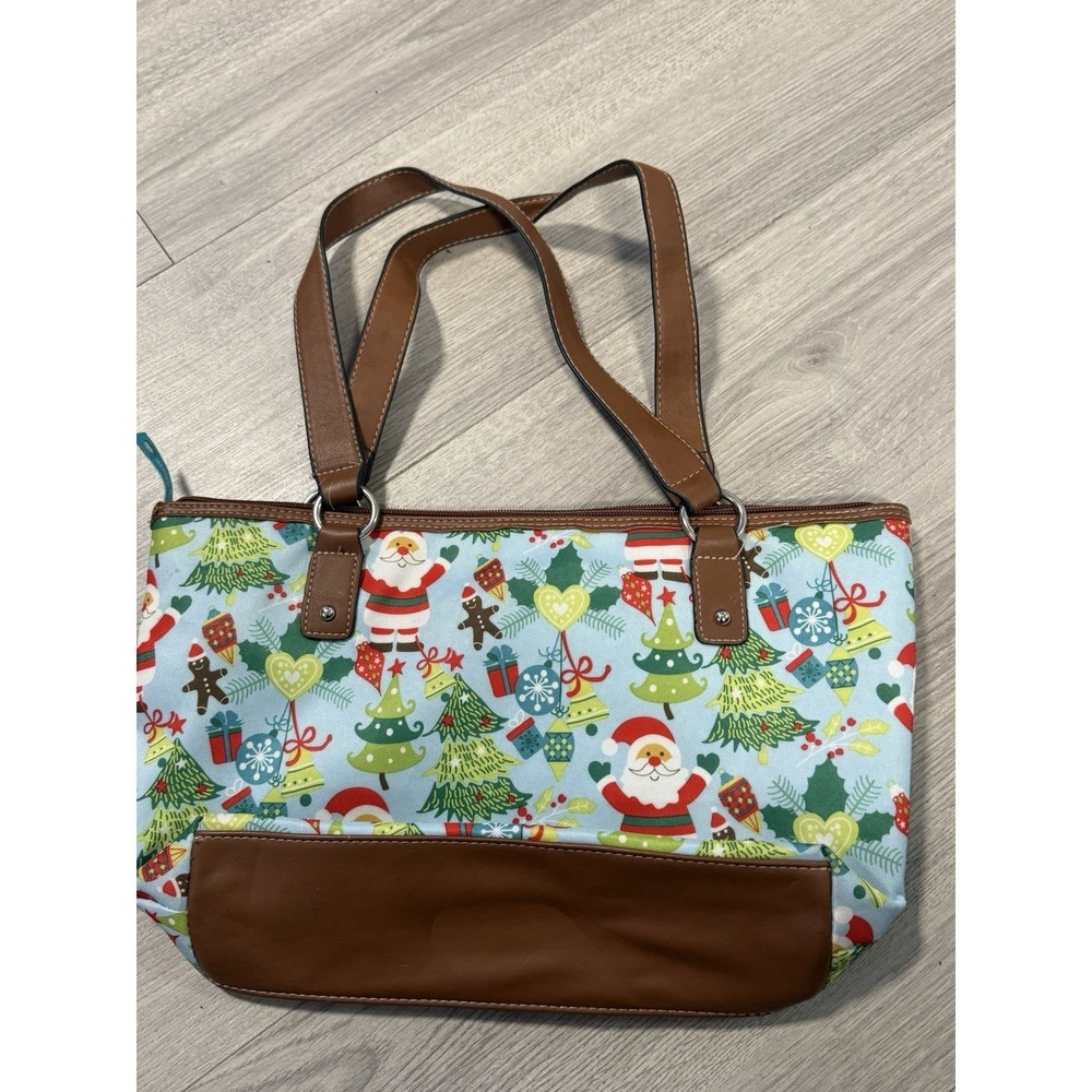 Lily Bloom Christmas Santa Shoulder Bag Purse - Picture 13 of 16